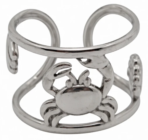 Anillo de acero quirurgico ostra cangrejo